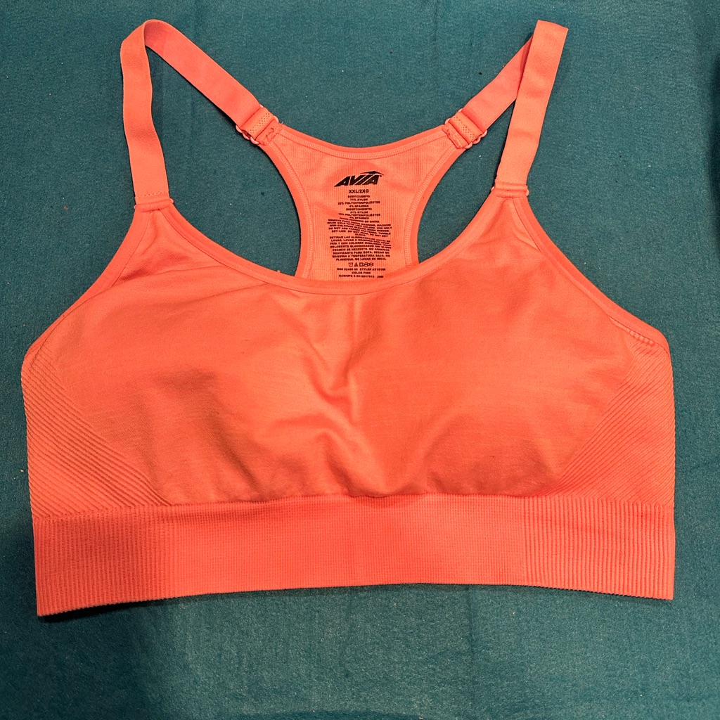 Avia Brand Fitness Sports Bra Shirt Pink Size 2x